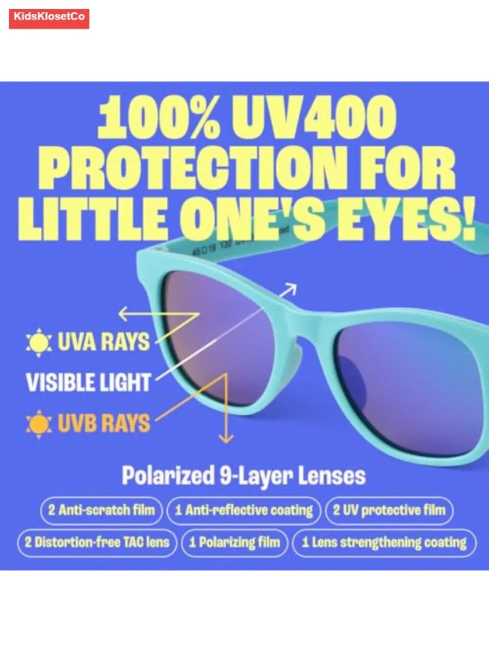 Polarized Toddler Sunglasses - Unbreakable UV Protection for Kids Ages 2-8